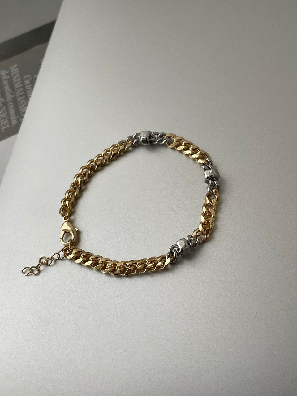 Браслет - цепь биколорный