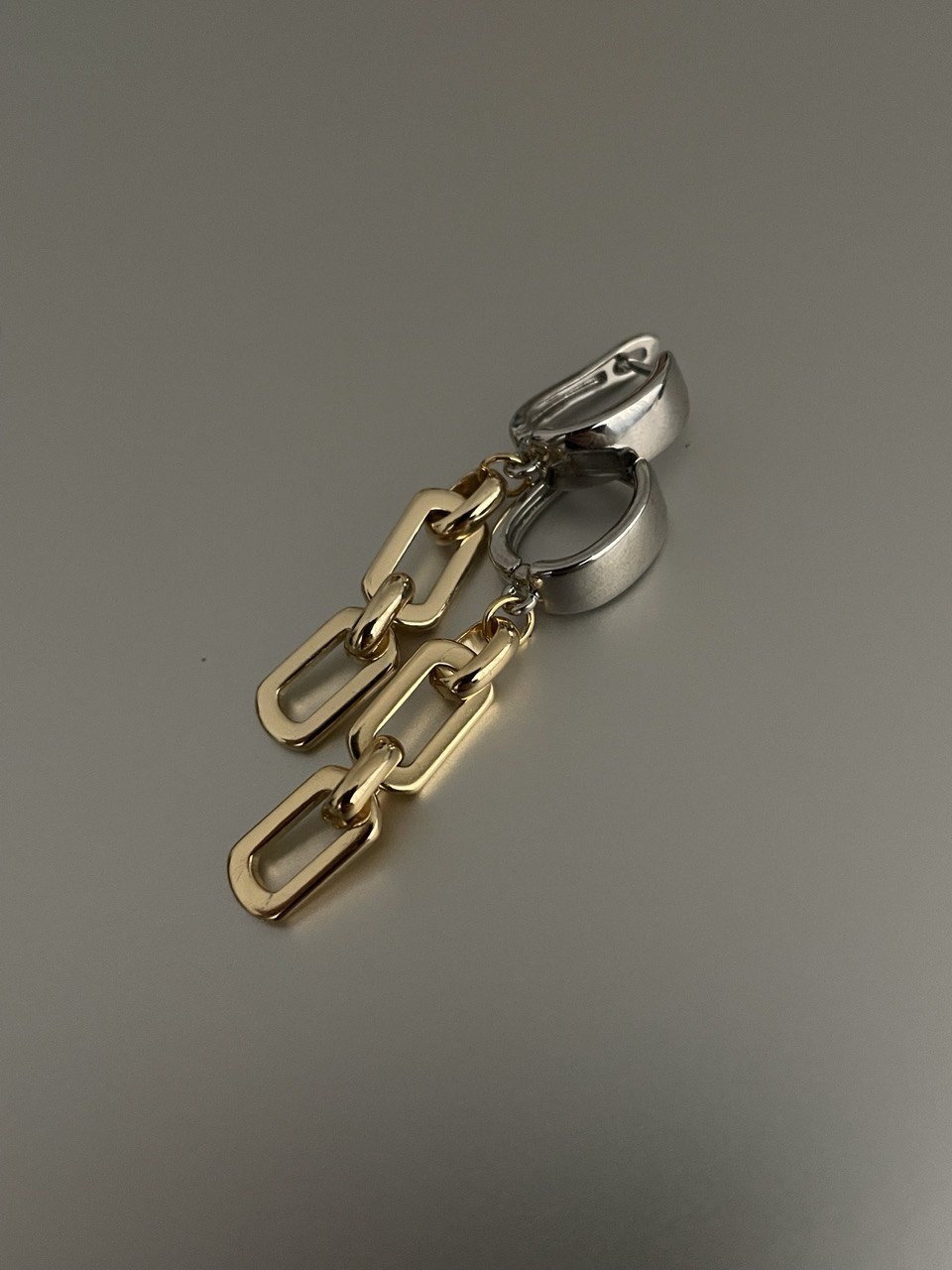 Pendientes - cadenas bicolor