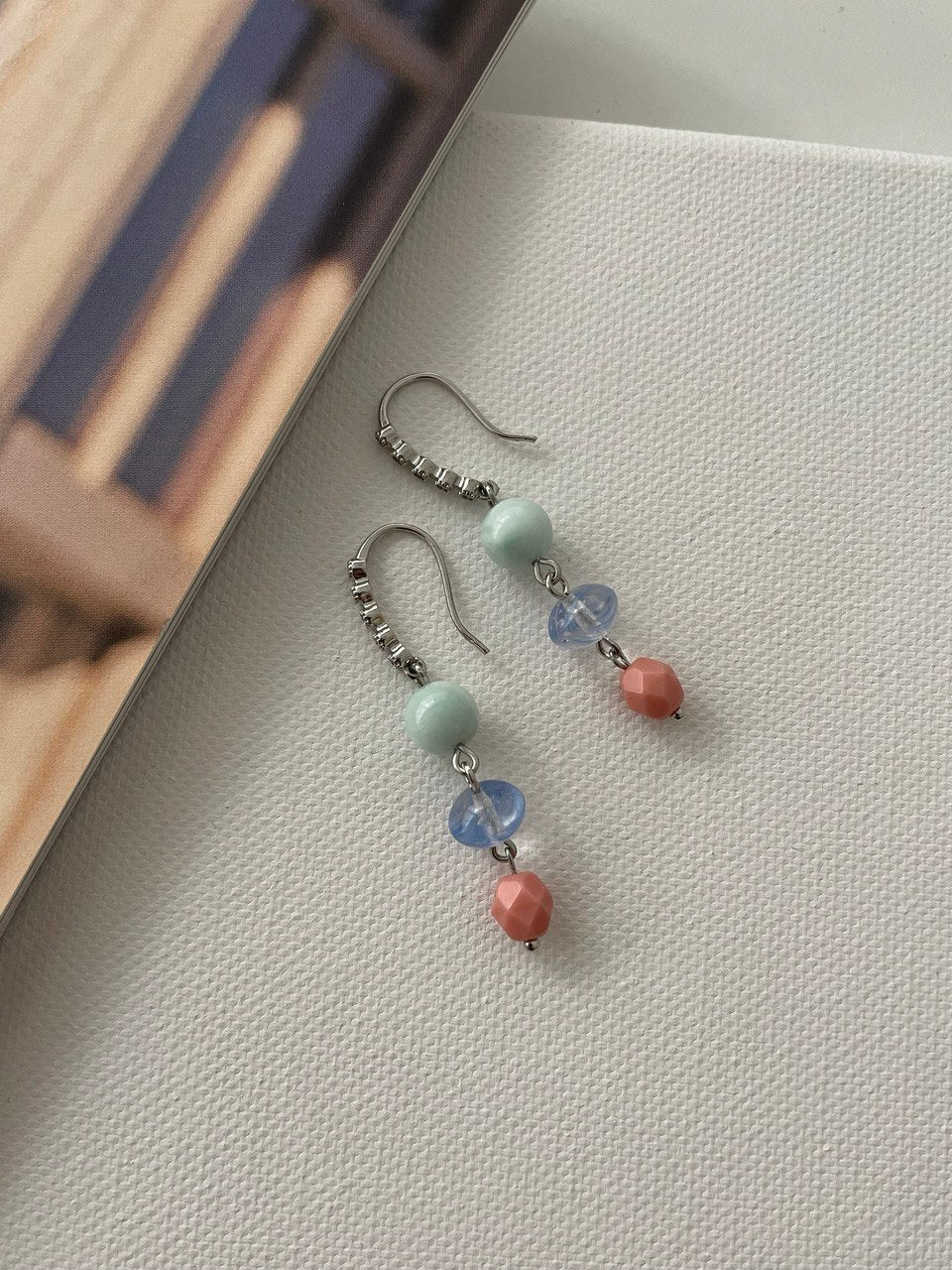 Серьги "Прага" с ангелитом