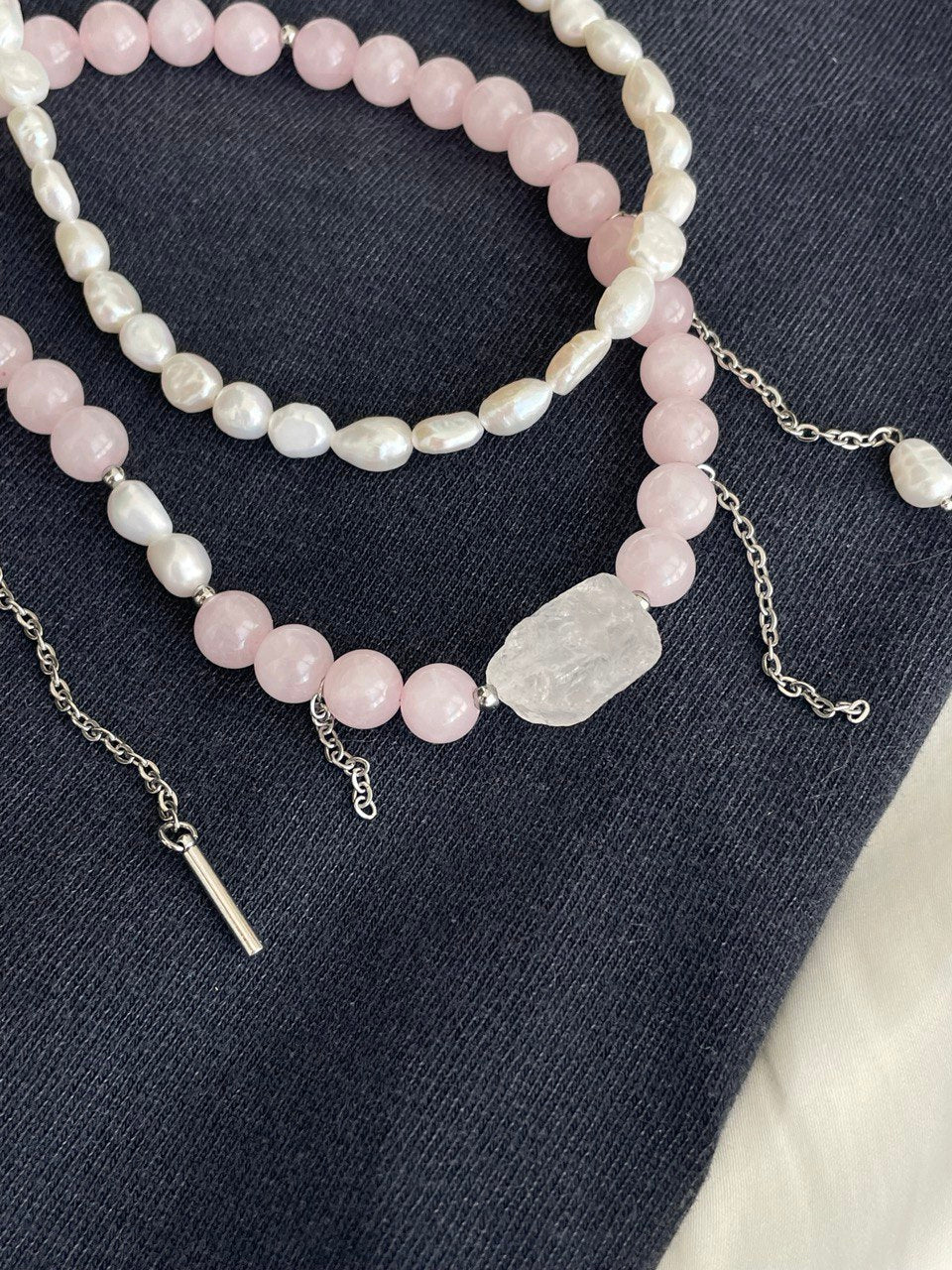 Quartz Necklace "Ice"