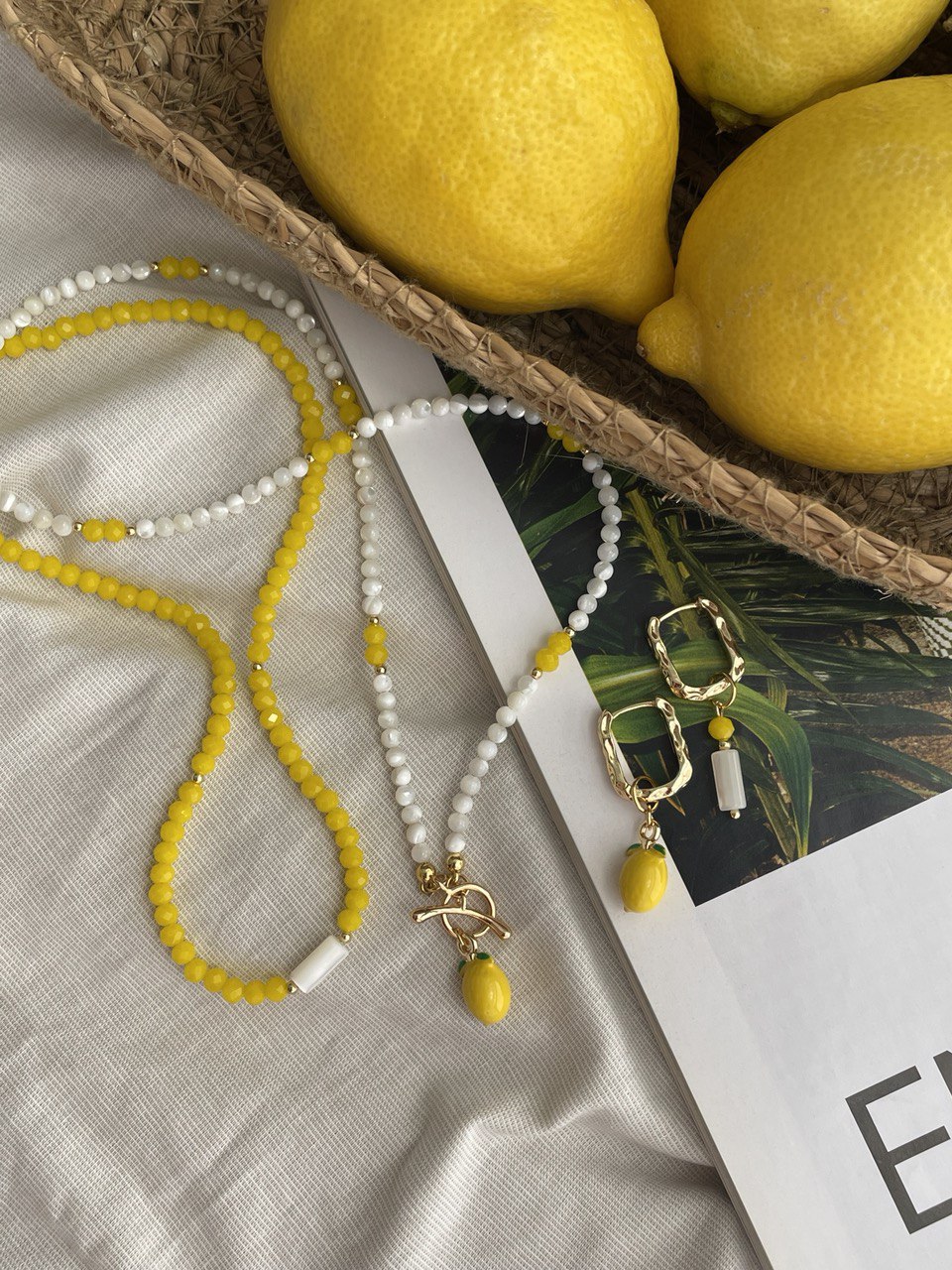 Necklace "Lemon"