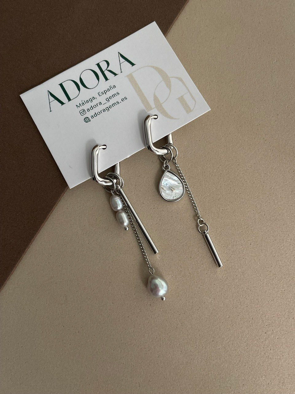 Набор подвесок с жемчугом и перламутром