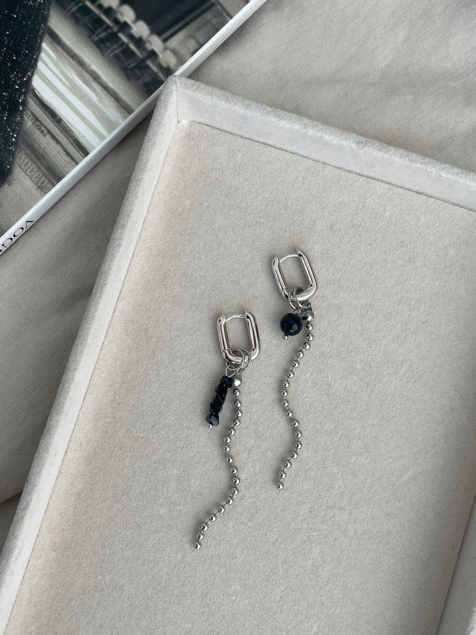 Серьги "Черный шёлк"