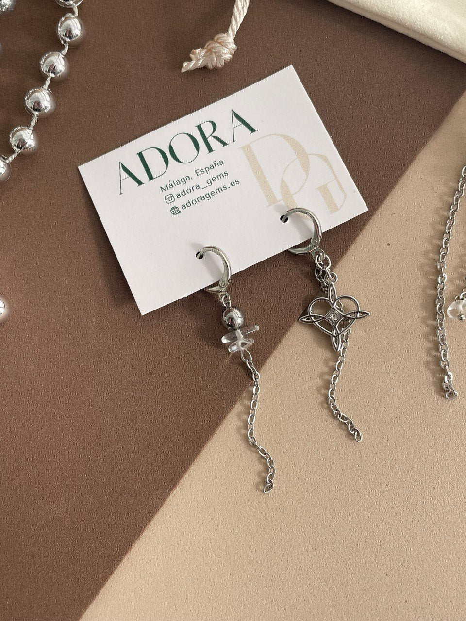 Серьги с горным хрусталем