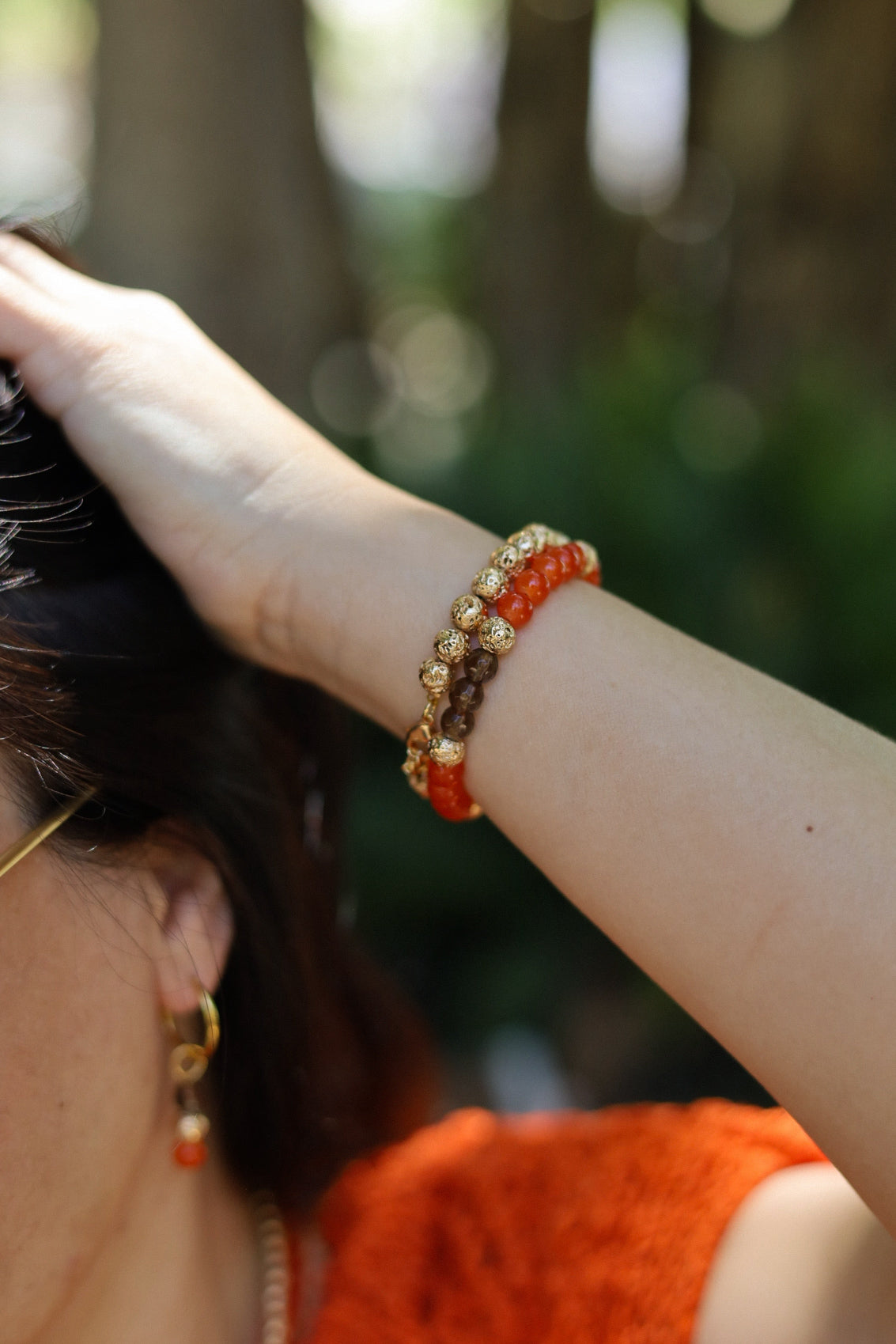 Pulsera de cuarzo ahumado