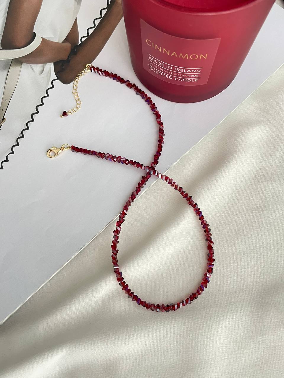Burgundy Crystal Necklace