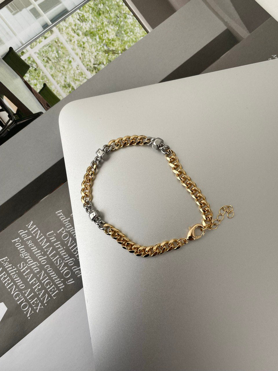 Браслет - цепь биколорный