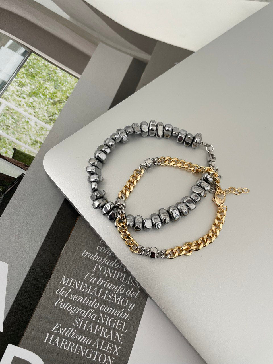 Браслет - цепь биколорный