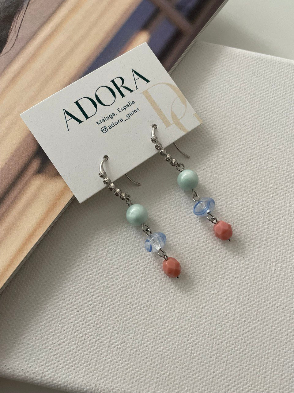 Серьги "Прага" с ангелитом