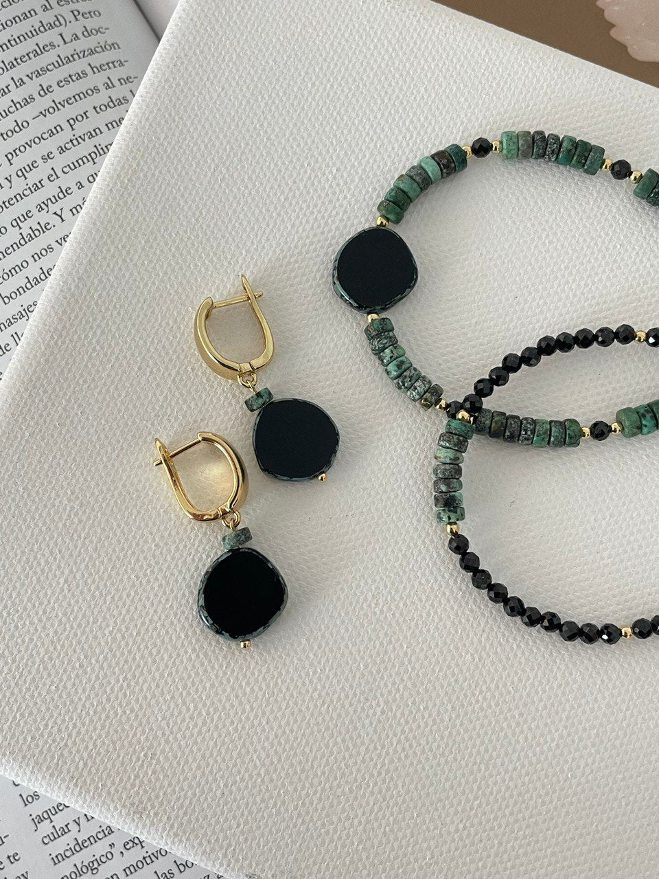 Earrings "Prague" with turquoise