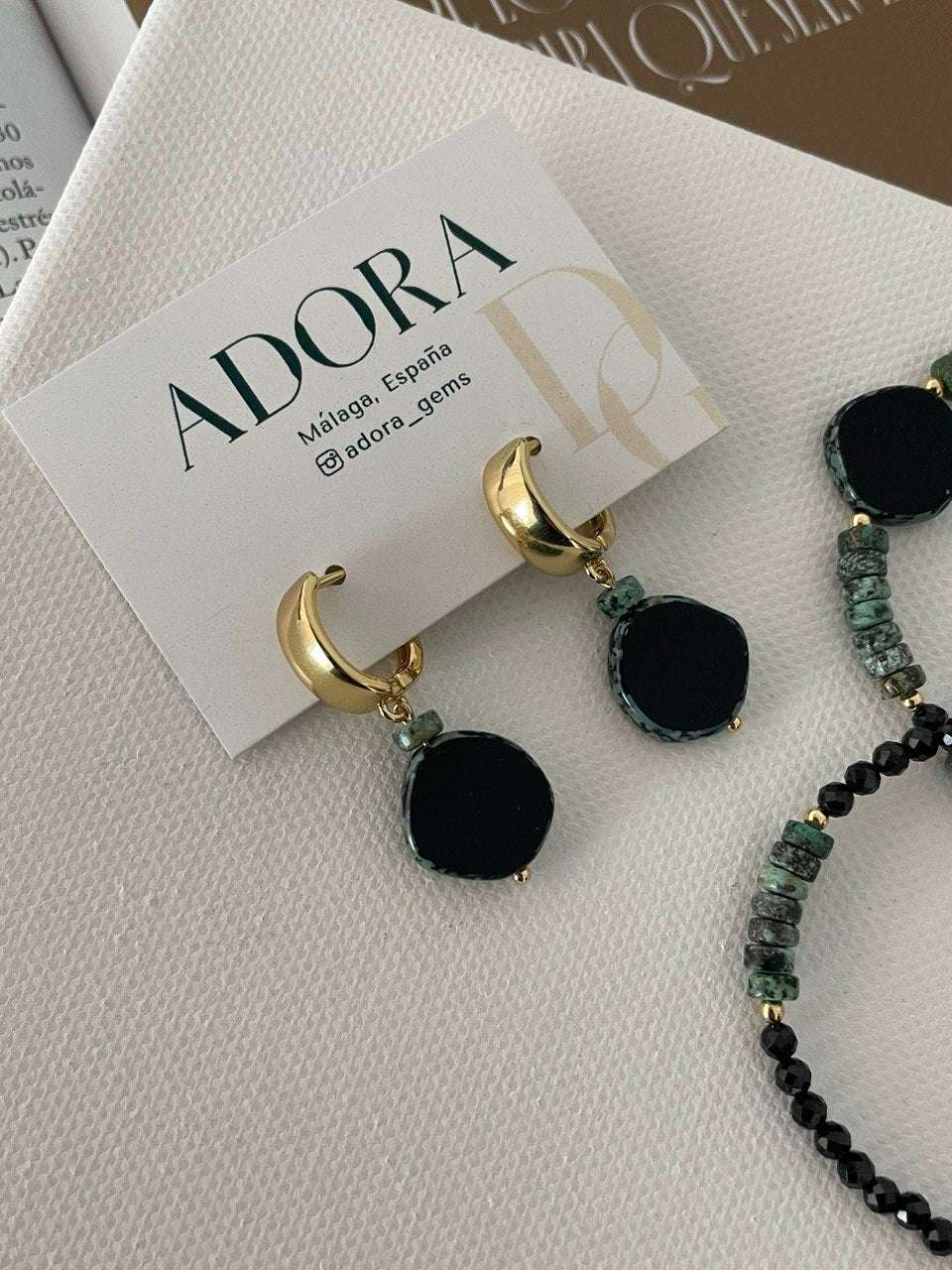 Earrings "Prague" with turquoise