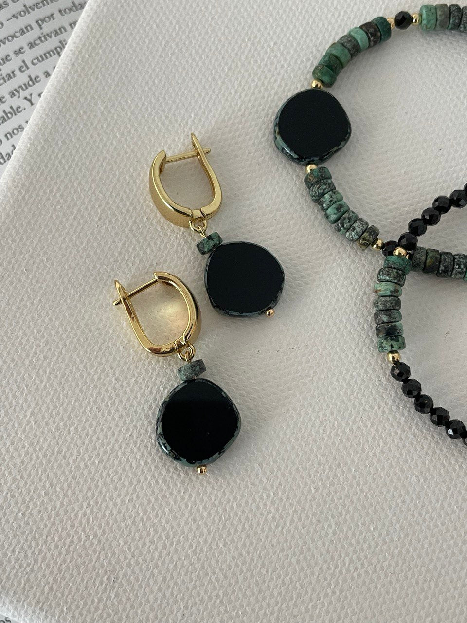 Earrings "Prague" with turquoise