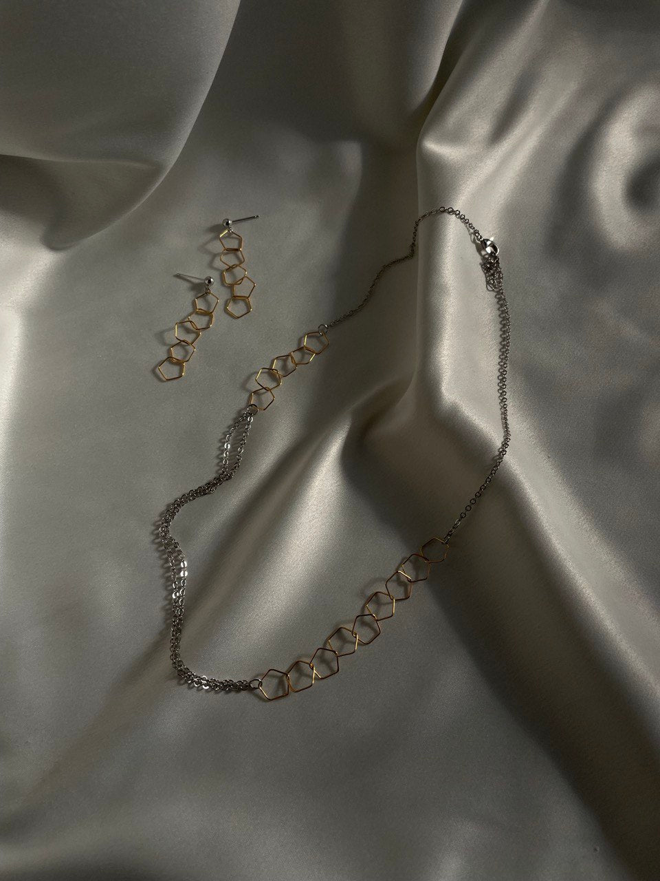 Цепочка биколорная тонкая