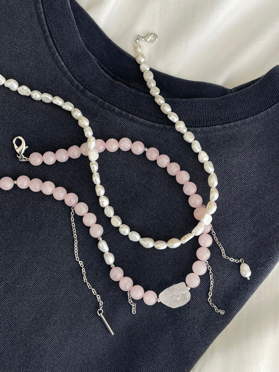 Quartz Necklace "Ice"