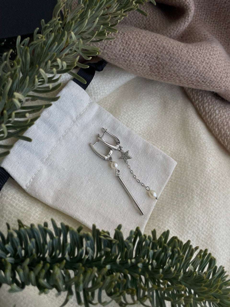 Pendientes con perlas