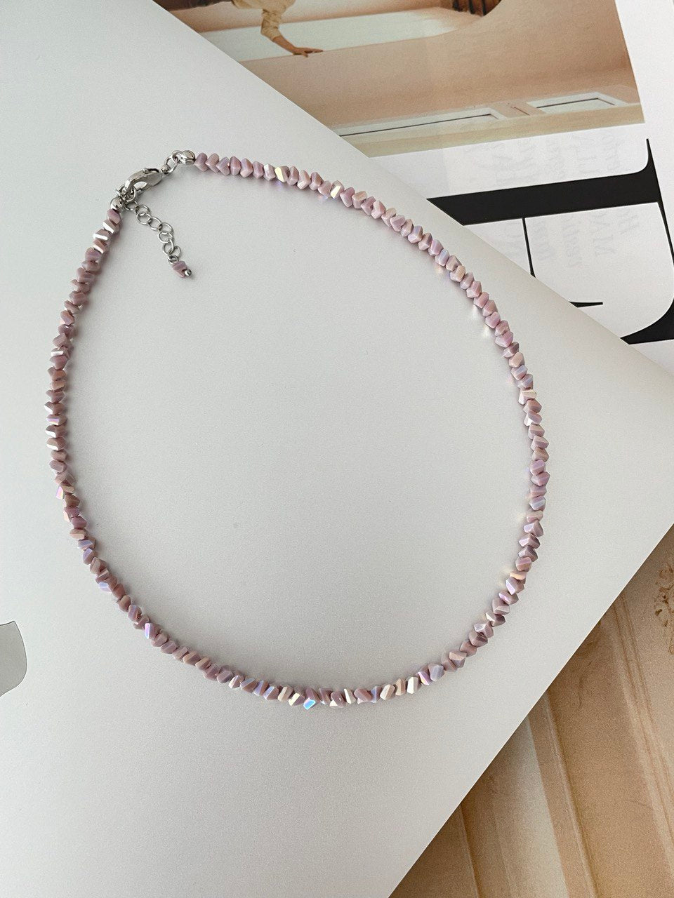 Колье "Розовая дымка"