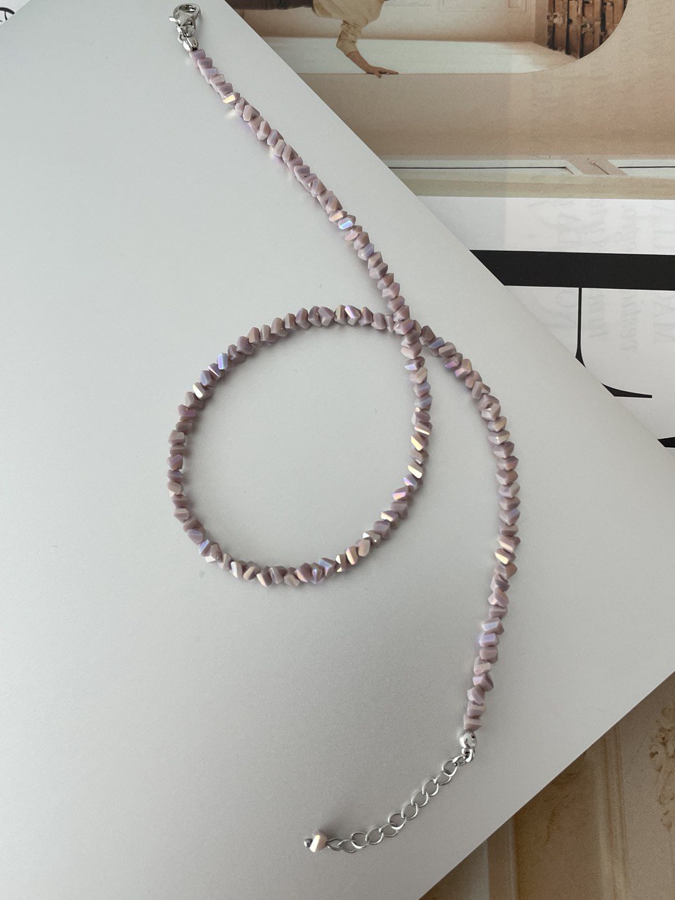 Колье "Розовая дымка"
