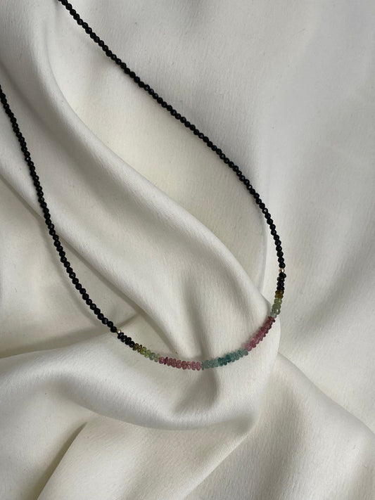 Necklace with tourmaline