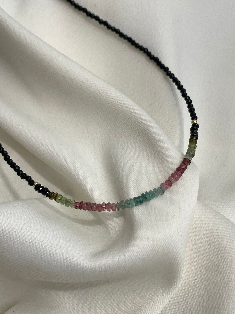 Necklace with tourmaline