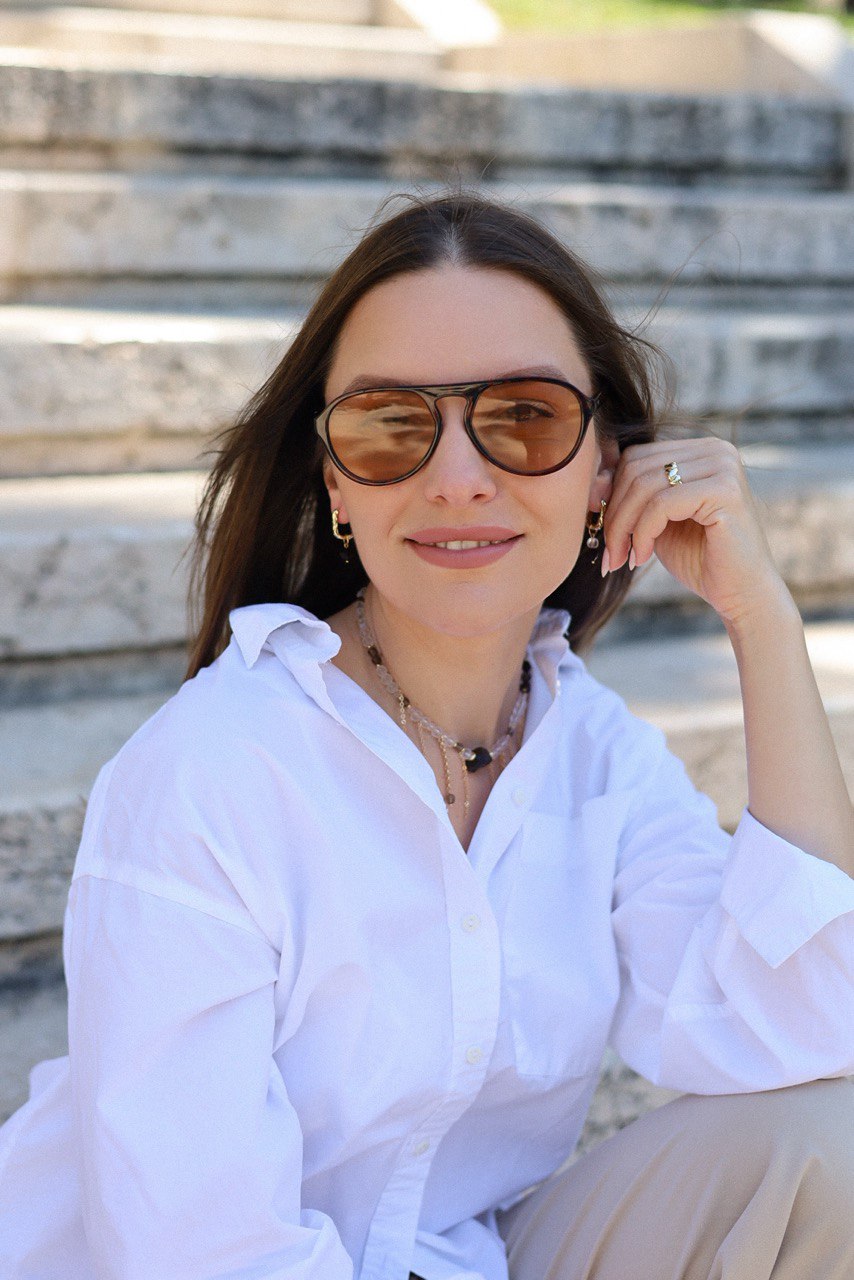 Колье с дымчатым кварцем