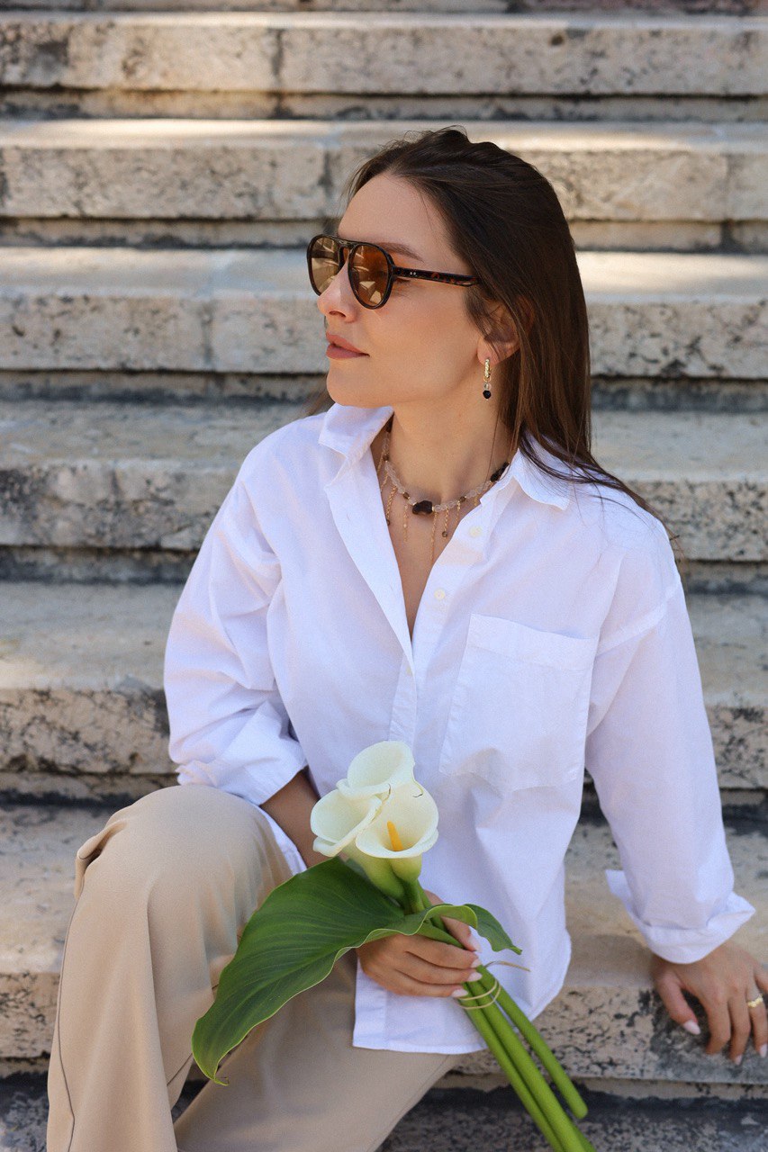 Колье с дымчатым кварцем