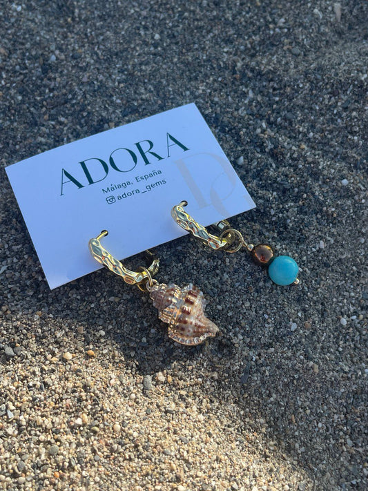 Серьги с ракушкой