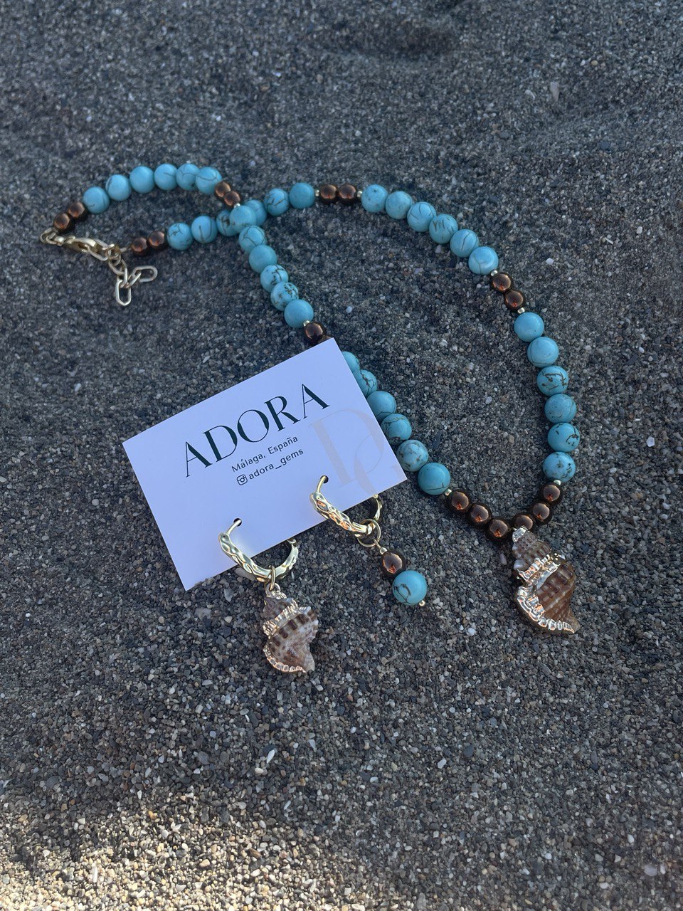 Серьги с ракушкой