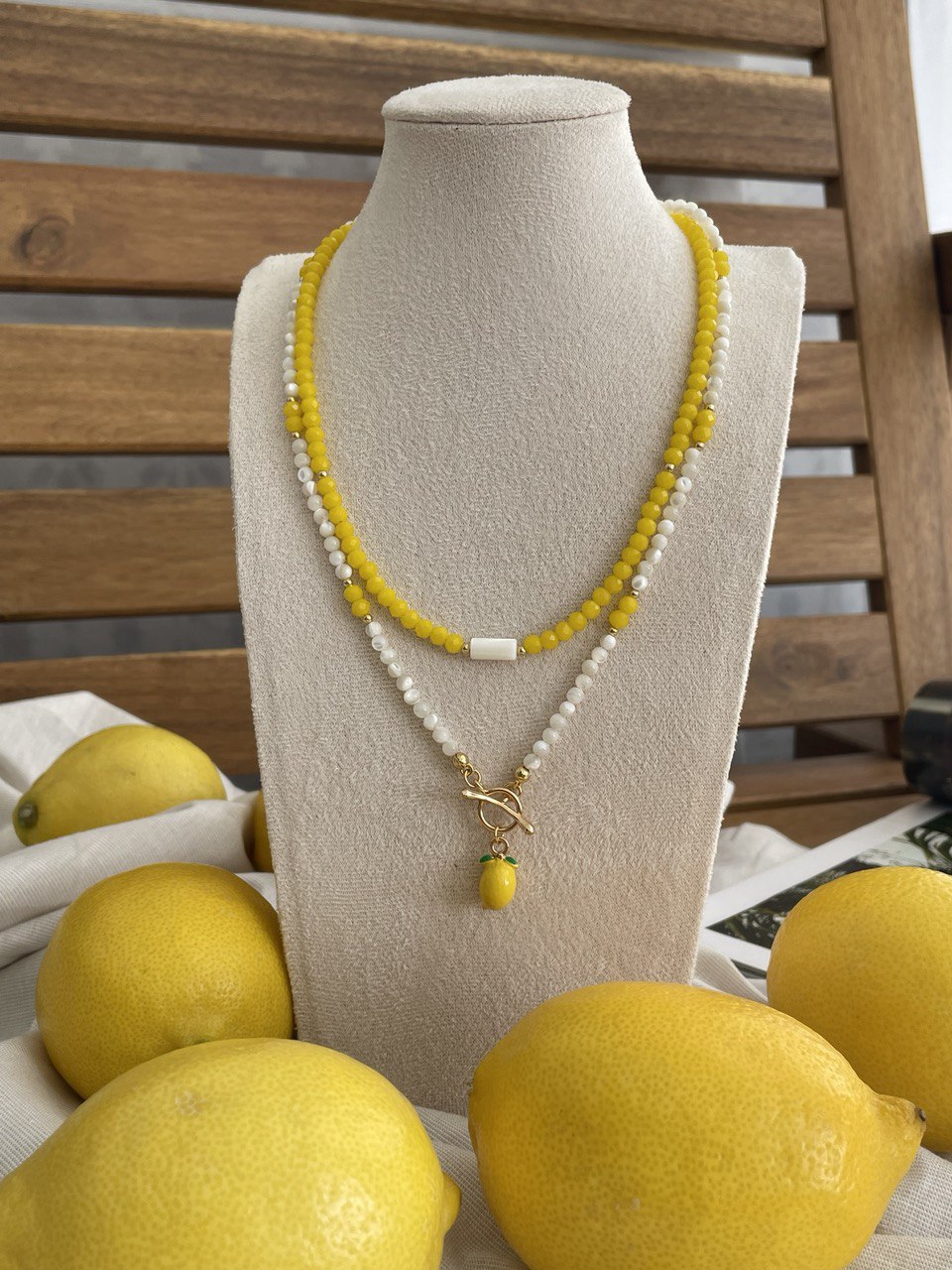 Necklace "Lemon"