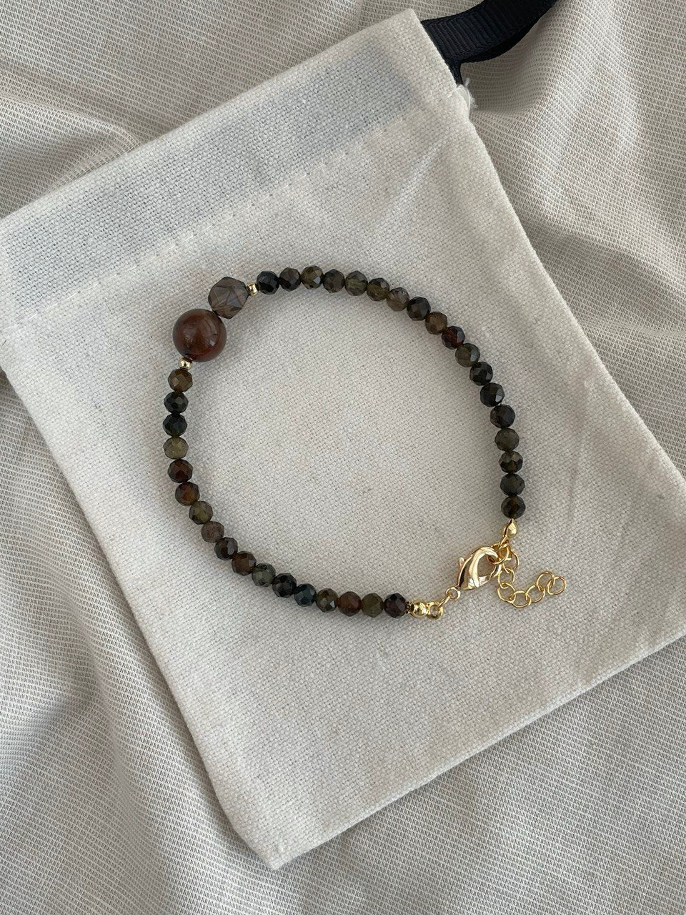 Pulsera de cuarzo ahumado