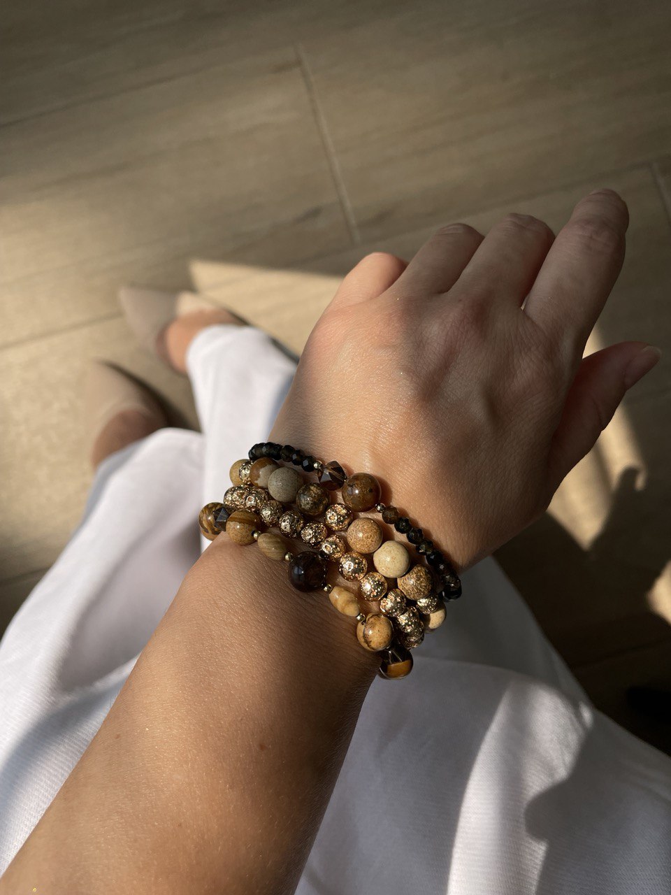 Pulsera de cuarzo ahumado