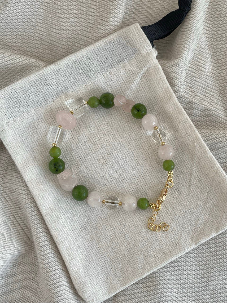 Браслет "Свежесть" с нефритом