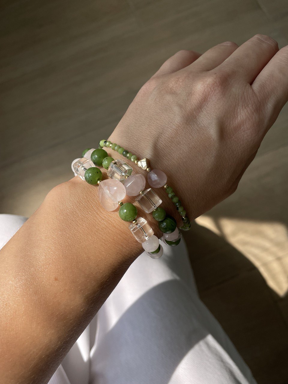 Браслет "Свежесть" с нефритом