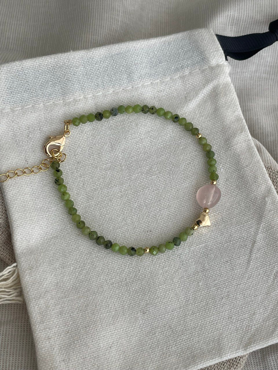 Pulsera de jade facetado
