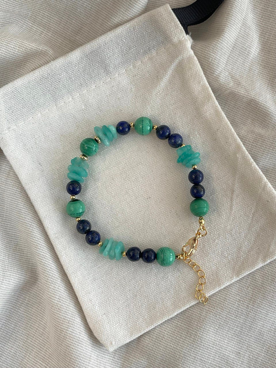 Pulsera con malaquita