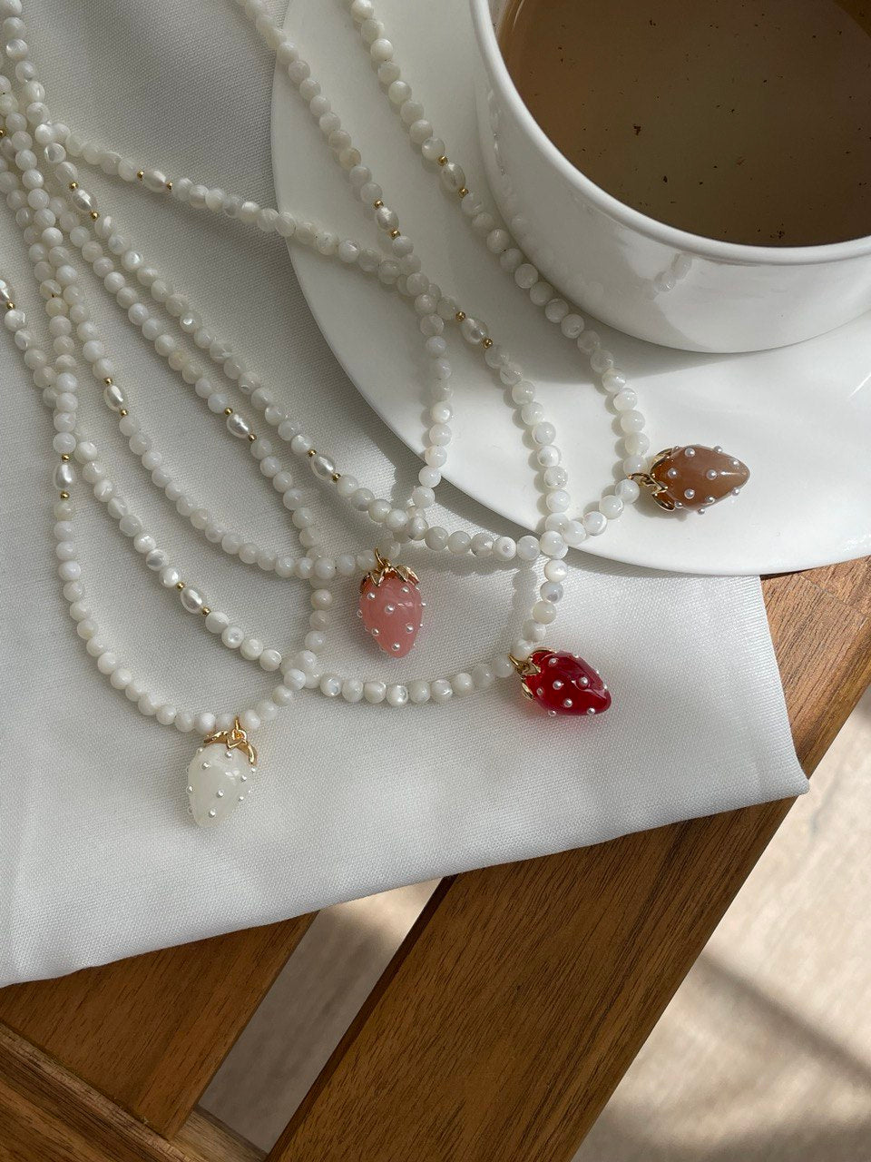 Колье "Клубника"