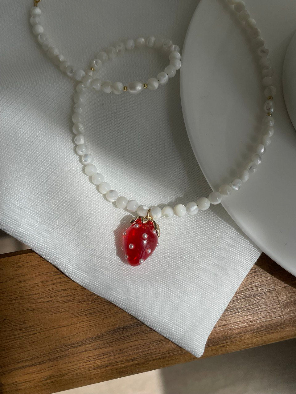 Колье "Клубника"