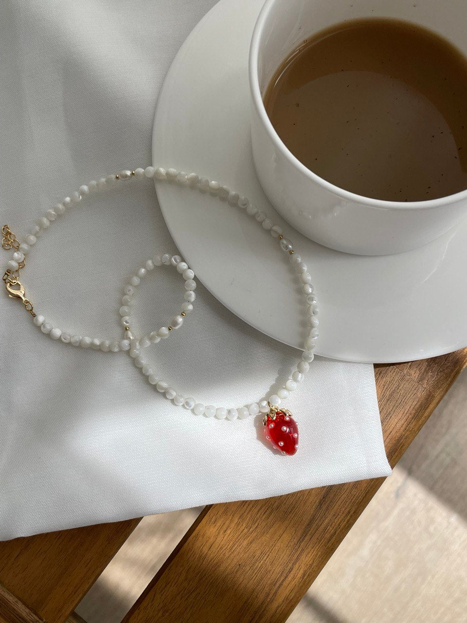 Колье "Клубника"