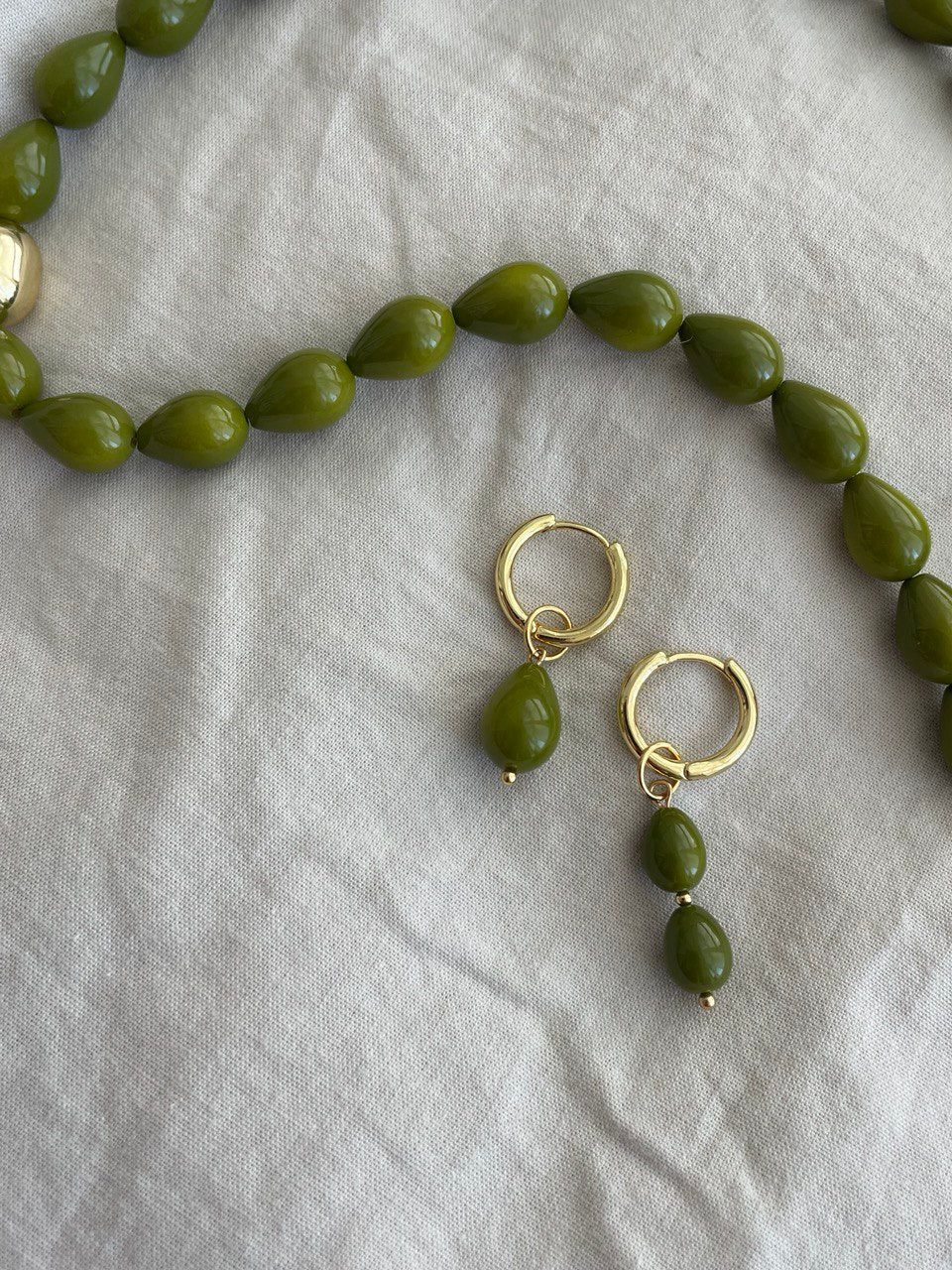 Серьги - кольца Папайя