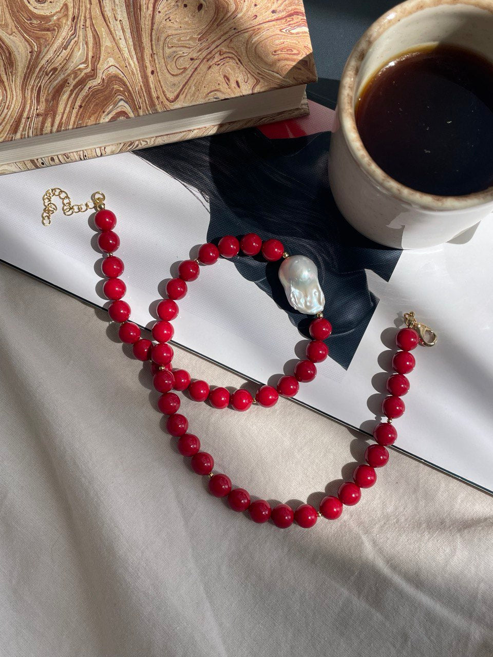 Колье "Грация" в красном