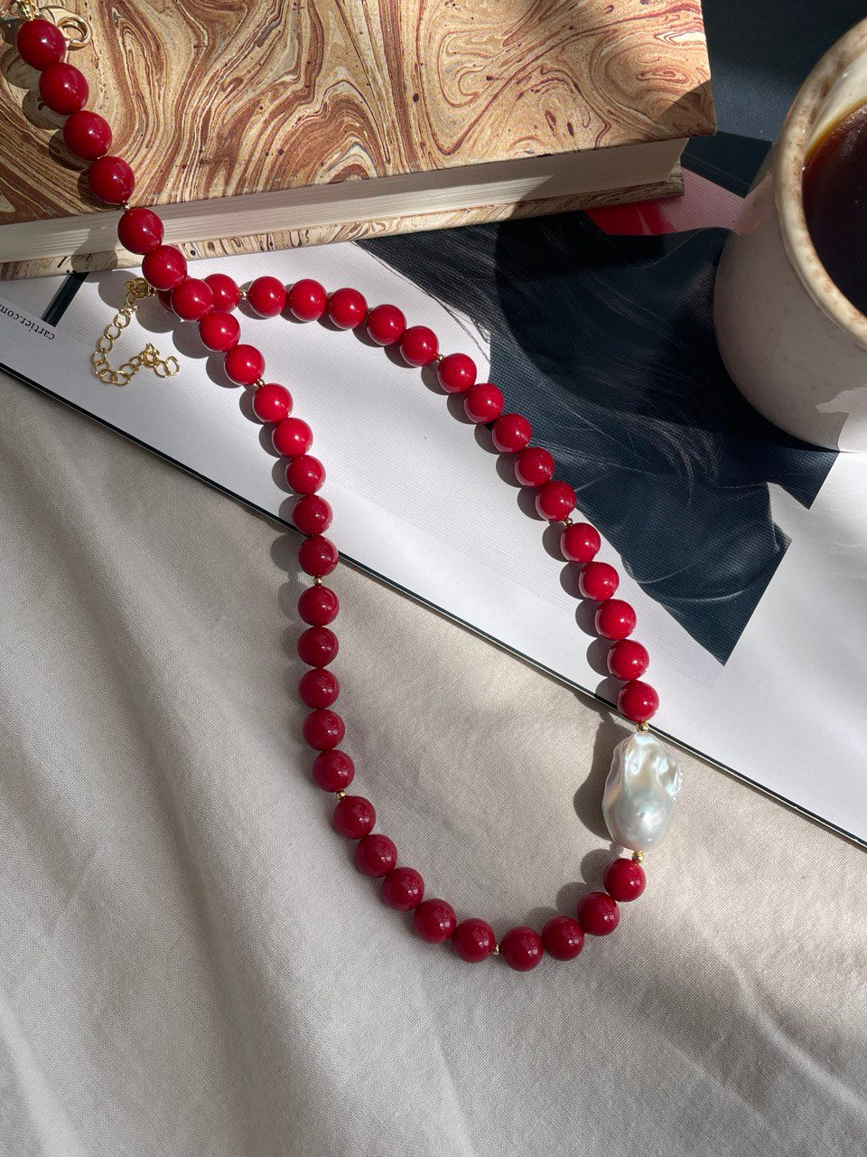 Колье "Грация" в красном