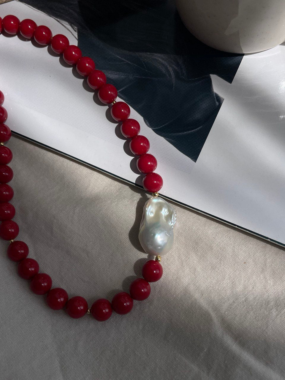 Колье "Грация" в красном