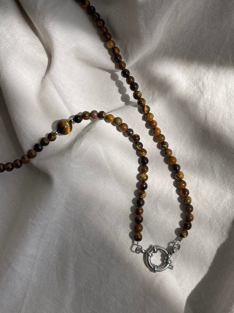 Колье "Макси" из тигрового глаза