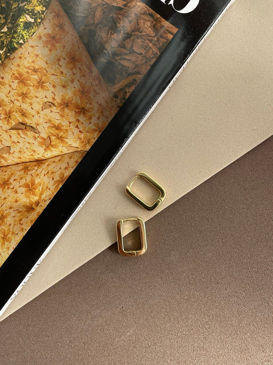 Серьги - овалы рифленые