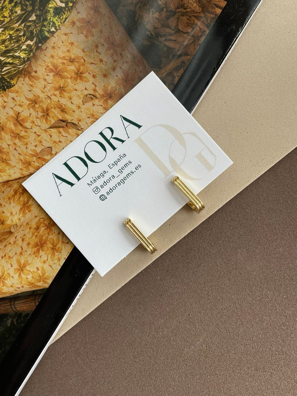 Серьги - овалы рифленые