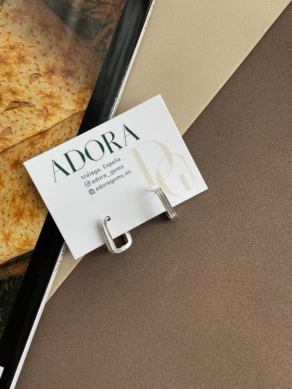 Серьги - овалы рифленые