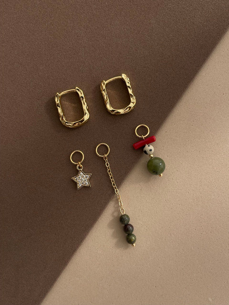 Серьги - овалы "Звезда"