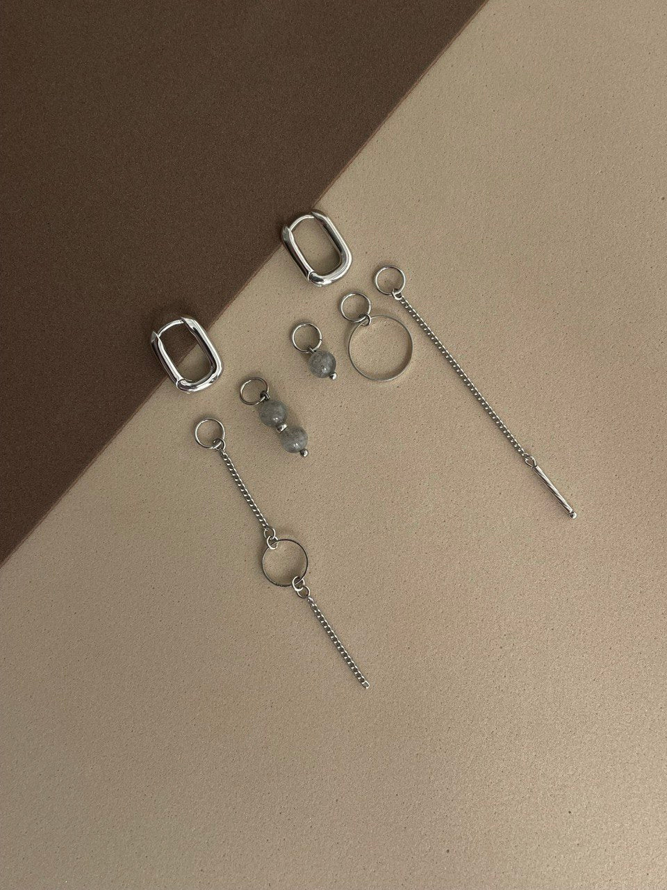 Набор подвесок с лабрадоритом