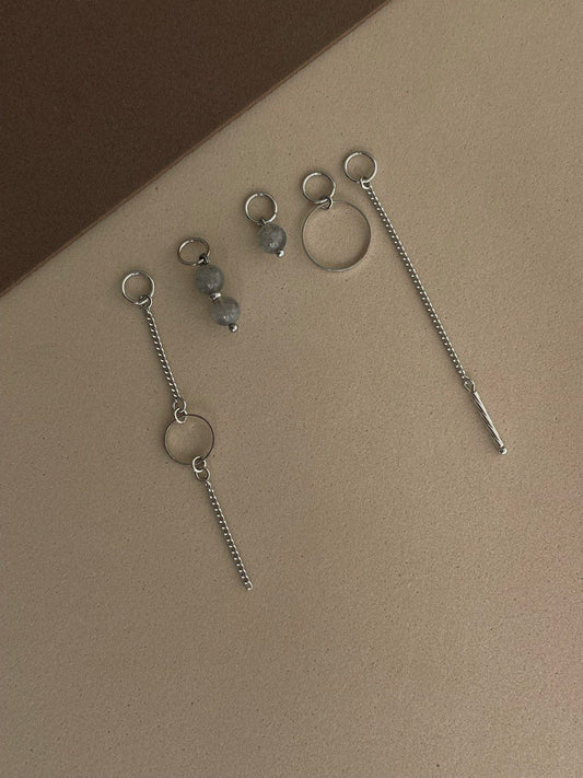 Набор подвесок с лабрадоритом