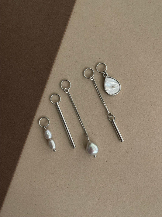 Набор подвесок с жемчугом и перламутром