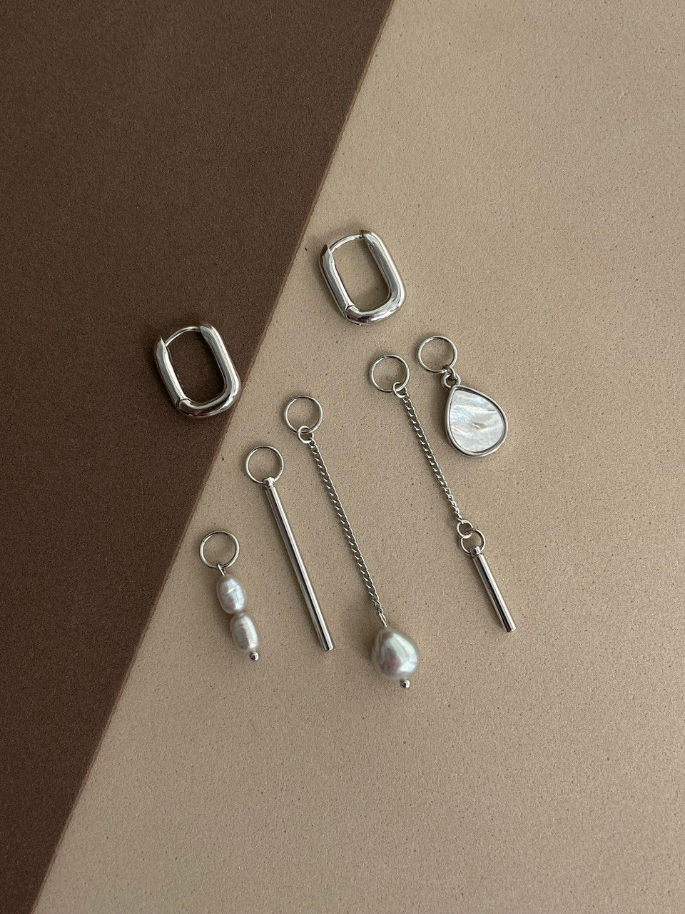 Набор подвесок с жемчугом и перламутром